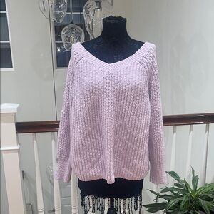 Lou & Grey Light Pink V-Neck Sweater